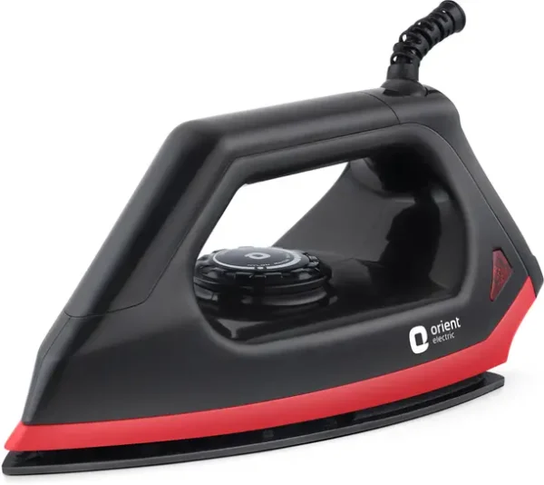 orient electric fabriknight difk10bp 1000 w dry iron (black, red)